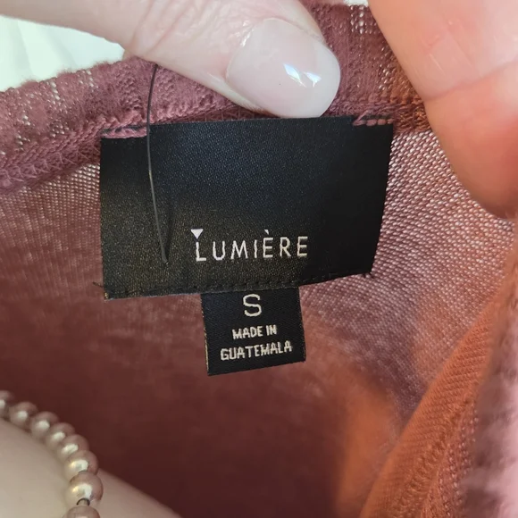 NWT Lumiere Women's Crew Neck Sweater - Rust Brown - Picture 5 of 7